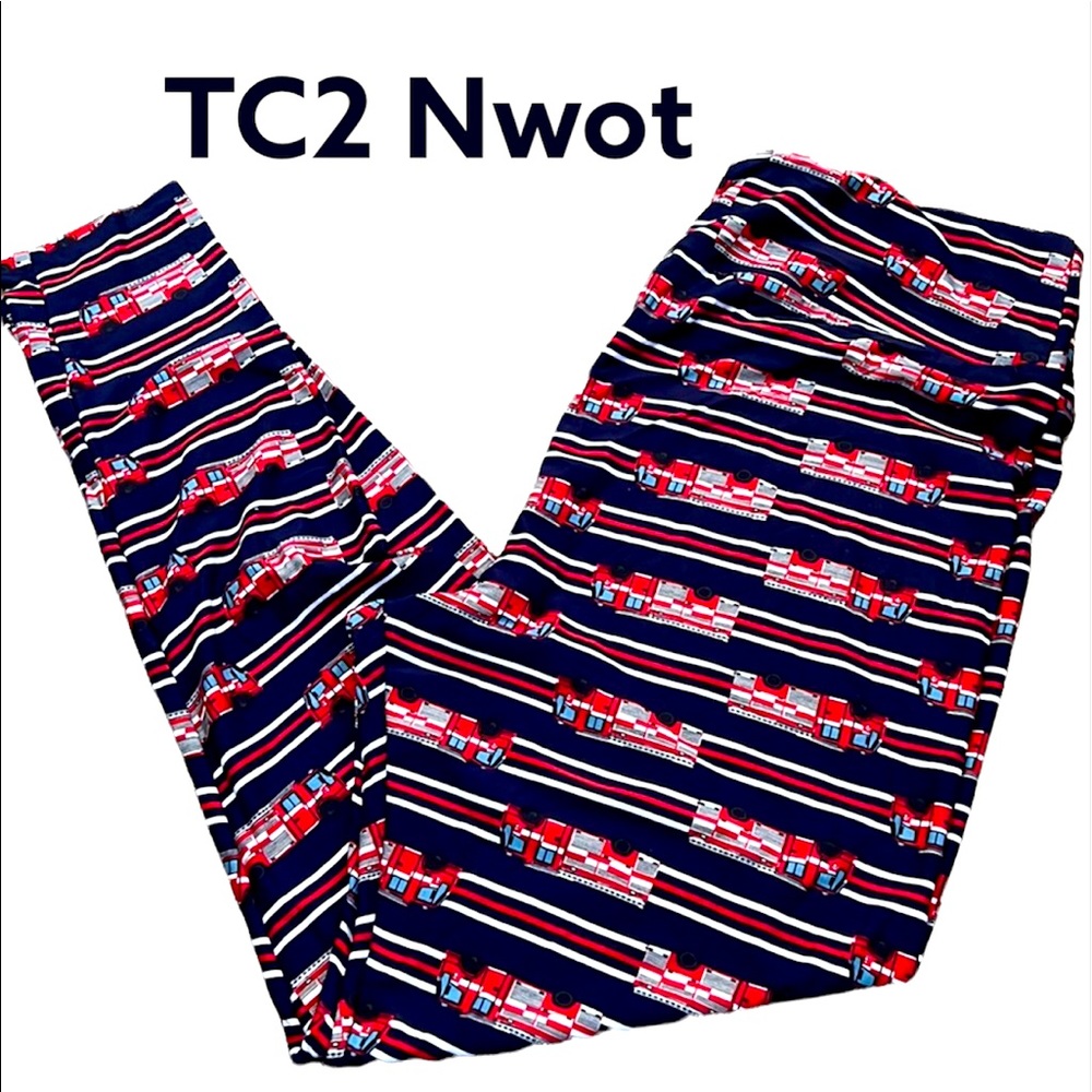 LULAROE FIRETRUCK LEGGINGS